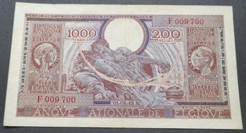 1.000 Francs 1943 Londen / Mooie conditie  beschikbaar voor biedingen