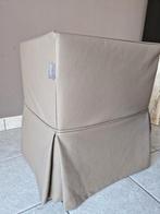 Poef beige grijs van Indigo met rok, Ophalen, Stof