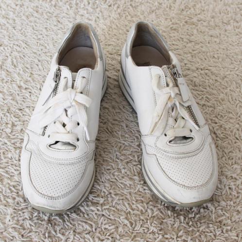 Mooie Leren Vintage Gabor Sneakers s19 (Maat 5½|38½) € 30,-, Kleding | Dames, Schoenen, Sneakers, Wit, Verzenden