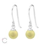 Boucles d'oreilles argent 925 Swarovski jaune pastel - 6mm, Bijoux, Sacs & Beauté, Argent, Enlèvement ou Envoi, Neuf