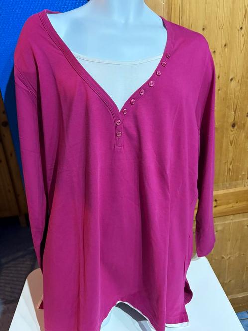 Blouse 2 en 1 longues manches Ulla Popken 54/56 comme neuf, Kleding | Dames, Grote Maten, Ophalen of Verzenden