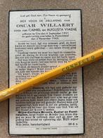 OORLOG40-45 Tewerkgestelde Willaert GITS omgekomen 2/11/1943, Verzamelen, Bidprentjes en Rouwkaarten, Ophalen of Verzenden, Bidprentje