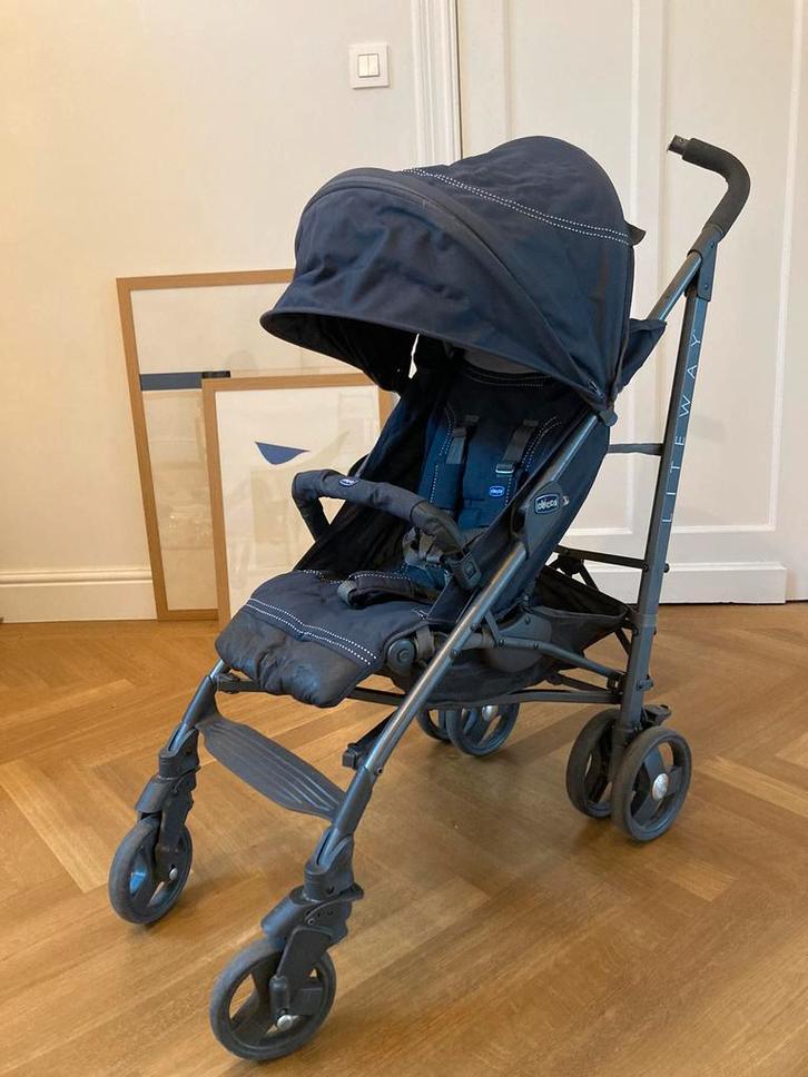 Chicco liteway buggy, Kinderen en Baby's, Buggy's, Gebruikt, Overige merken, Regenhoes, Verstelbare rugleuning, Zonnekap, Ophalen