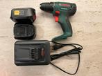 Bosch easydrill 1800 PSR li-2 + 2x 18V batt 1,4Ah + oplader, Enlèvement, Comme neuf, Perceuse