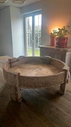 Grote bijzettafel nepalese houten verweerd, Enlèvement, Comme neuf