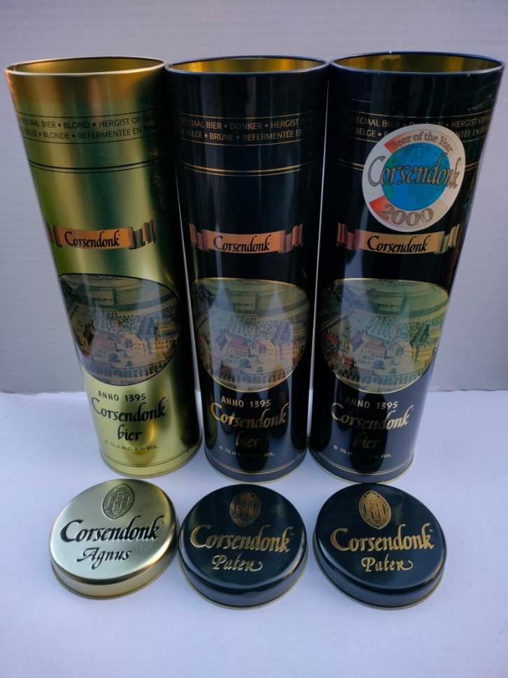 Blik Brugse tripel Zot Leffe Grimbergen Kasteel Cordsendonk, Verzamelen, Biermerken, Zo goed als nieuw, Overige typen, Leffe, Verzenden