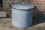 Enorme emaille kookpot / ketel met deksel (gasvuur), Ophalen of Verzenden, Gebruikt, Overige materialen, Overige typen