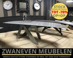 Uitverkoop partij ceramic en glazen eettafels tot -70% op=op, Ophalen, 100 tot 150 cm, Eikenhout, Nieuw