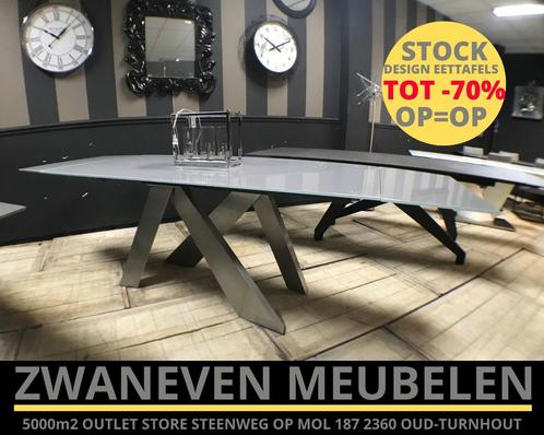 Uitverkoop partij ceramic en glazen eettafels tot -70% op=op, Huis en Inrichting, Tafels | Eettafels, Nieuw, 100 tot 150 cm, 200 cm of meer