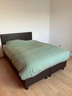 Lit complet 140x200cm, Ophalen, Gebruikt, Bruin, Tweepersoons