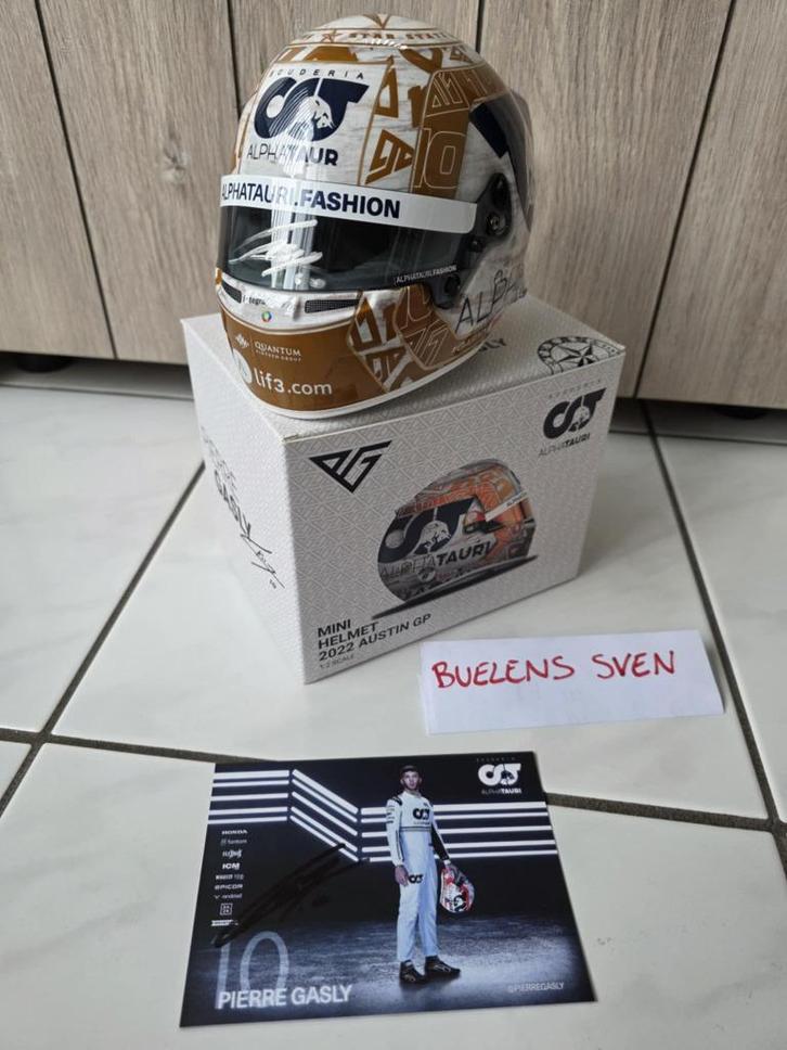 1/2 F1 Pierre Gasly Austin GP '22 * GESIGNEERD * NIEUW *, Verzamelen, Automerken, Motoren en Formule 1, Nieuw, Formule 1, Ophalen of Verzenden