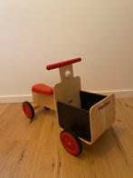 Loopfiets bakwagen hout bakfiets plan toys, Kinderen en Baby's, Speelgoed | Buiten | Voertuigen en Loopfietsen, Ophalen, Gebruikt
