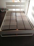 Schitterend wit modderbed met nieuwe 140/200 boxsprings, Ophalen, Zo goed als nieuw, 200 cm, 140 cm
