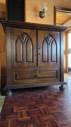 TV kast, Huis en Inrichting, Ophalen, Gebruikt, 100 tot 150 cm, Eikenhout