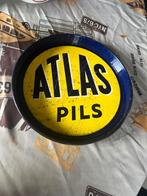 Blikken plateau atlas pils, Verzamelen, Ophalen, Gebruikt, Reclamebord