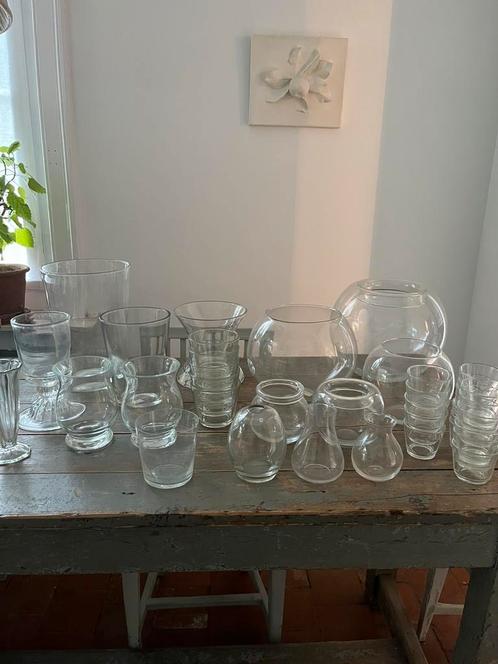 GROTE COLLECTIE VAZEN VAAS GLAS GLASWERK VEEL KEUZE!, Huis en Inrichting, Woonaccessoires | Vazen, Zo goed als nieuw, Glas, Ophalen of Verzenden