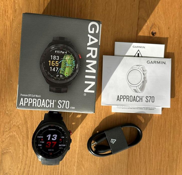 Garmin Approach S70 47mm état neuf, Sports & Fitness, Golf, Comme neuf, Autres types, Autres marques, Enlèvement ou Envoi