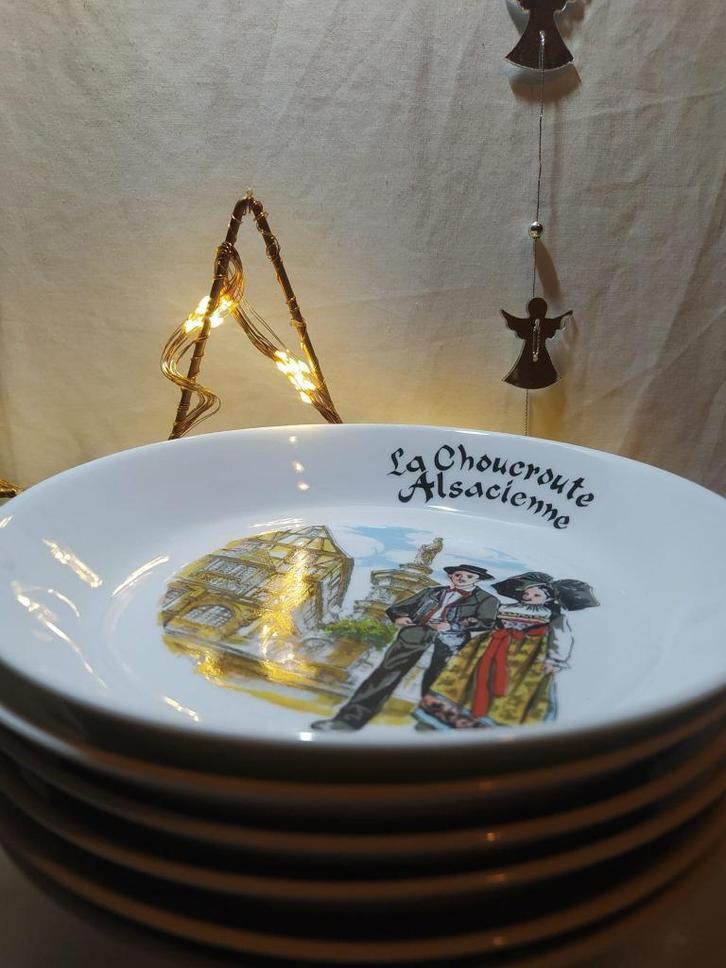 6 borden „Elzasser zuurkool” uit Val du Cher”, Antiek en Kunst, Antiek | Keramiek en Aardewerk, Ophalen of Verzenden