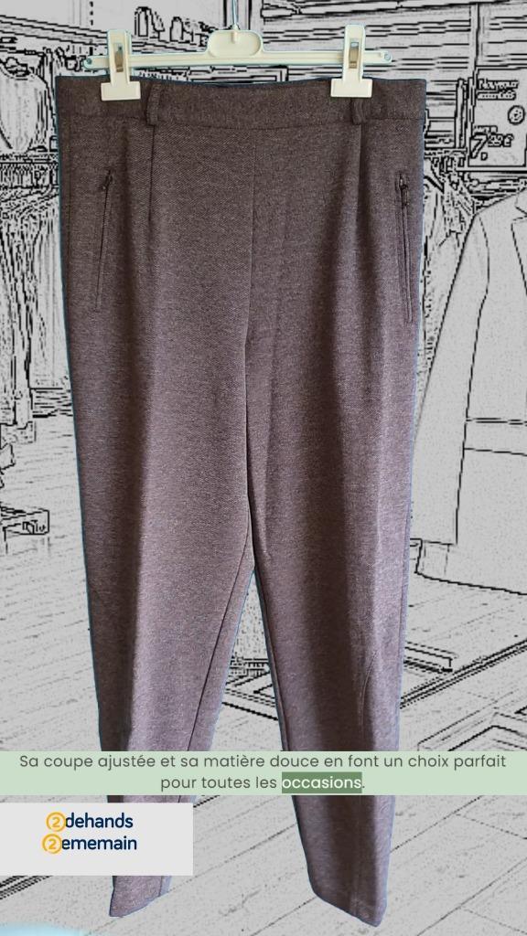 Broeken voor dames - C&A Canada, Kleding | Dames, Broeken en Pantalons, Zo goed als nieuw, Maat 42/44 (L), Bruin, Lang, Ophalen of Verzenden