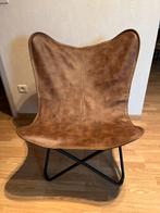 Vintage stoel, Maison & Meubles, Chaises, Comme neuf, Brun, Cuir, Enlèvement