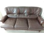 Giving away for free!!! - Leather Sofa, Ophalen, Gebruikt, Hout