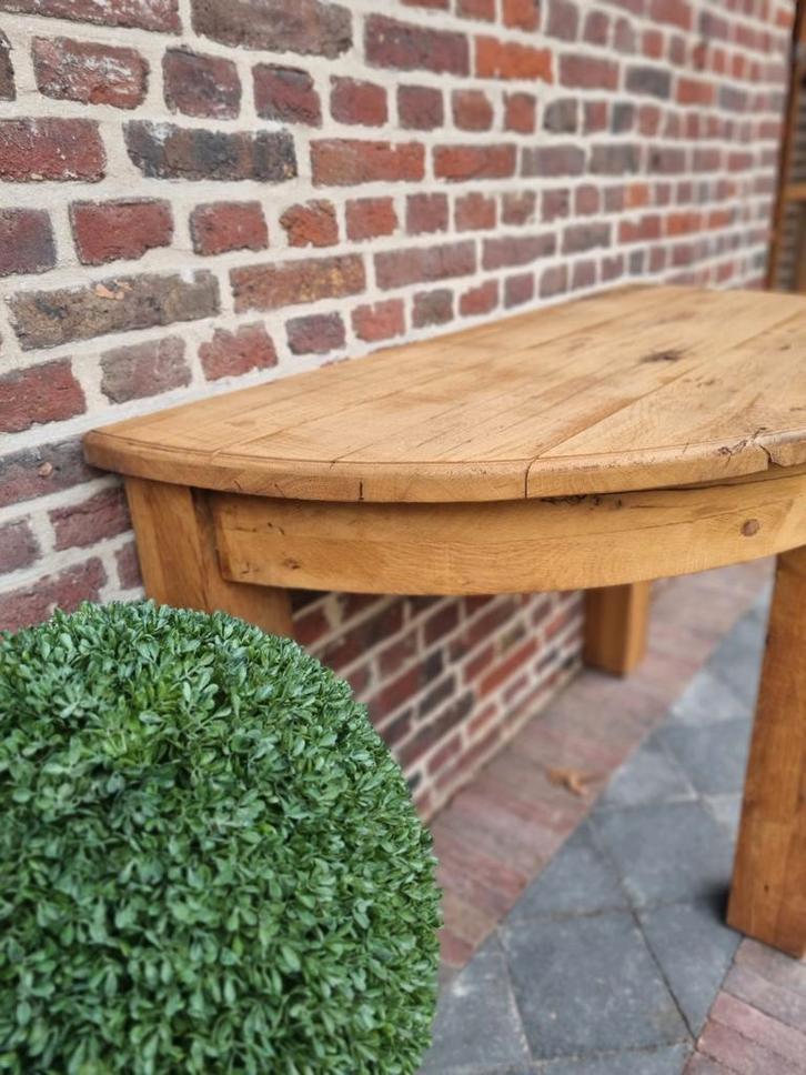 Eiken sidetable/wandconsole, Huis en Inrichting, Tafels | Sidetables, Zo goed als nieuw, Rond, Ophalen of Verzenden