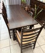 Kleine prijs- tafel- 6stoelen - 1 stoel met armleuningen, Huis en Inrichting, Complete eetkamers, Ophalen, Zo goed als nieuw