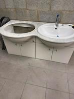 Meuble de salle bain pour 2 vasques ovales, à suspendre, 25 à 50 cm, Moins de 100 cm, Meuble lavabo, 100 à 150 cm