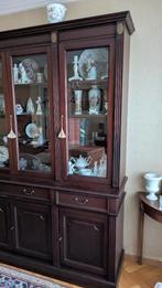 Franse stijl vitrinekast - donker mahonie, Antiquités & Art, Antiquités | Meubles | Armoires, Enlèvement