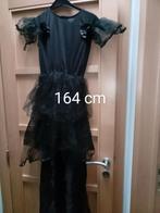 Déguisement robe noire sorcière, Meisje, Ophalen of Verzenden, 158 t/m 164