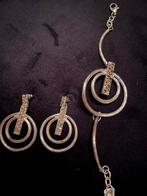 Boucles et bracelet Créateur 'Illuminations' blanc boréal, Enlèvement ou Envoi, Blanc, Argent