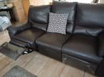 Leder 3-zit +  twee fauteuils 1-zit incl. relax, Huis en Inrichting, Ophalen, Gebruikt, Leer, Klassiek