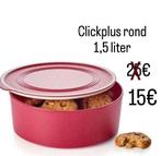 Clickplus rond 1.5L Nieuw, Huis en Inrichting, Keuken | Tupperware, Ophalen of Verzenden, Nieuw