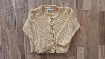 Geel vestje van BlaBlaBla maat 92  beschikbaar voor biedingen