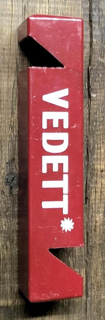 Vedett metalen flessenopener, Verzamelen, Biermerken, Zo goed als nieuw, Duvel, Ophalen of Verzenden