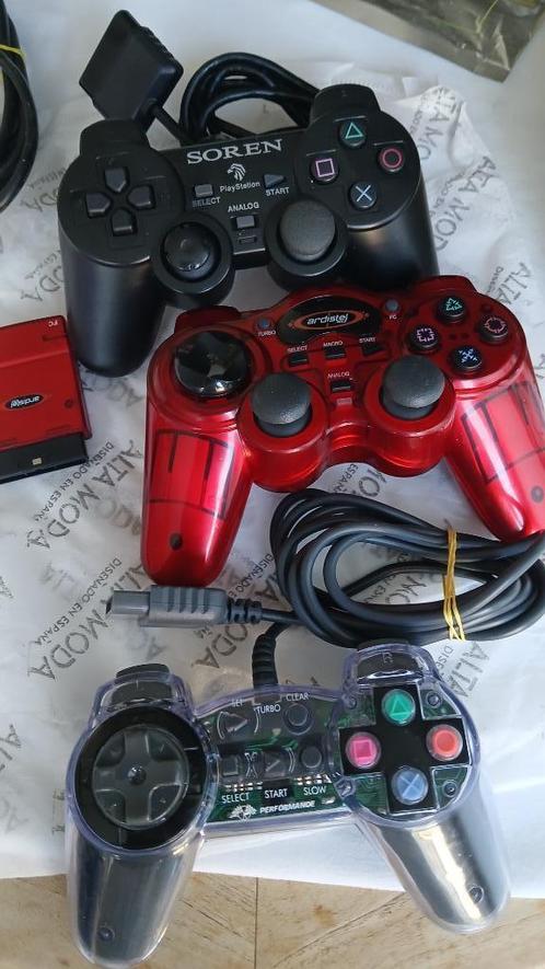PlayStation 1- en ps2-controller, Games en Spelcomputers, Spelcomputers | Sony PlayStation 2, Gebruikt, Slim, Zwart, Met 1 controller
