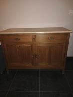 oud eiken kastje met natuurstenen blad, Huis en Inrichting, Kasten | Buffetkasten, Ophalen, 100 tot 150 cm, Eikenhout, 50 tot 75 cm