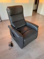 relaxzetel-leder-electrisch, Ophalen, 100 tot 125 cm, Klassiek, Leer