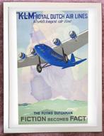 [Poster in Frame] KLM Fokker F.XXII naar oud affiche, Verzamelen, Verzenden, Nieuw, Poster