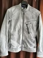 Veste G-Star Raw TS  tissu jeans épais gris, aspect cuir, Ophalen of Verzenden, Zo goed als nieuw, Maat 46 (S) of kleiner, Grijs