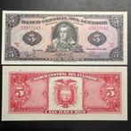 Ecuador - 5 Sucres 1988 - P 113d - SIG 1 - UNC - 524, Ophalen of Verzenden, Zuid-Amerika, Los biljet