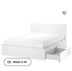 Malm bed Ikea 160/200 met matras lattenbodem, Huis en Inrichting, Slaapkamer | Bedden, Wit, Zo goed als nieuw, Ophalen, Tweepersoons