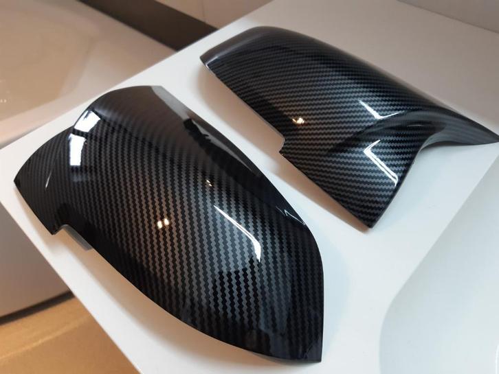 BMW Spiegelkap set 1 2 3 4 reeks M-style. Carbon / Bl Zwart, Auto-onderdelen, Spiegels, BMW, Nieuw, Ophalen of Verzenden