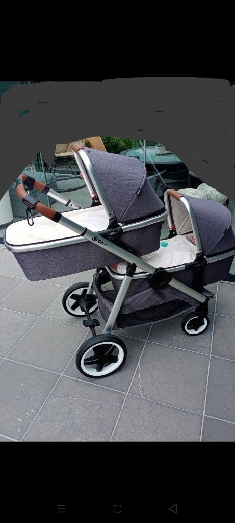 Tweelling buggy Qtus, Kinderen en Baby's, Tweelingen en Meerlingen, Zo goed als nieuw, Kinderwagen of Buggy, Ophalen