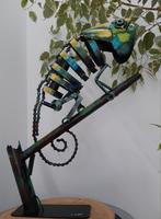 Metal Art kameleon. Hoogte 53cm., Antiquités & Art, Art | Objets design, Enlèvement