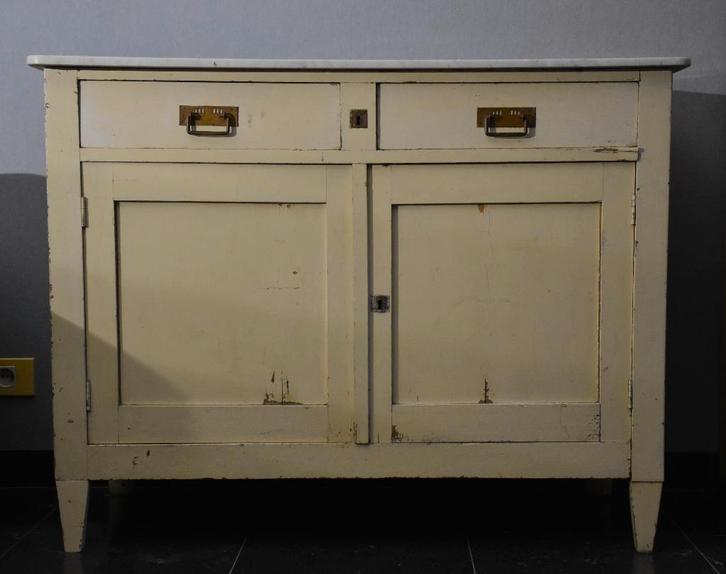 antieke commode eik, 1920, Huis en Inrichting, Kasten | Dressoirs, Gebruikt, 100 tot 150 cm, 50 tot 75 cm, Met lade(s), Met deur(en)