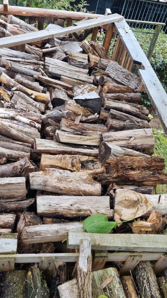 Brandhout 80 euro per cuub.ideale mix  soorten hout.DROOG., Tuin en Terras, Brandhout, Ophalen