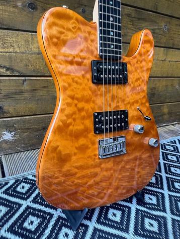 Fender American Deluxe Telecaster QMT HH 2004 Amber beschikbaar voor biedingen