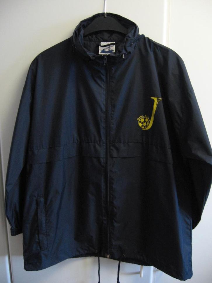 Donkerblauw voetbalregenvest, 146-152, Kinderen en Baby's, Kinderkleding | Maat 146, Zo goed als nieuw, Ophalen of Verzenden