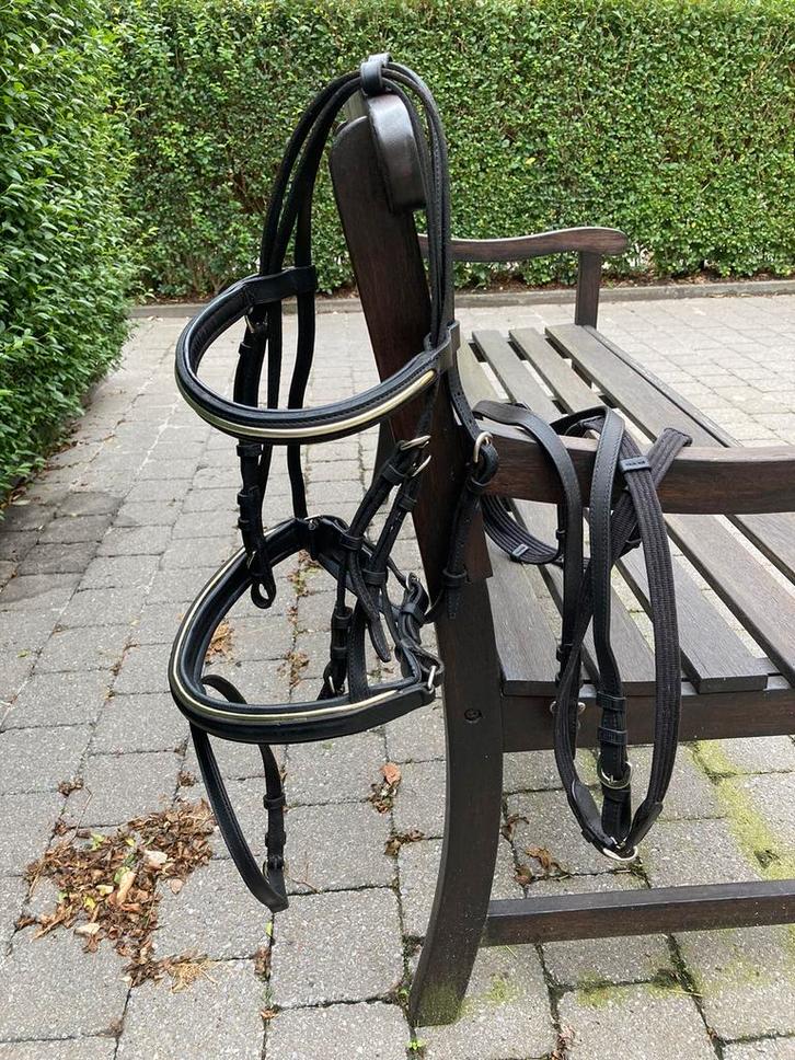 Kieffer trenshoofdstel maat COB (met bit) + teugels, Dieren en Toebehoren, Paarden en Pony's | Hoofdstellen en Tuigage, Ophalen of Verzenden